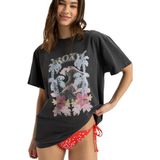 Roxy Sunnyoversize Stone Wash Kadın Siyah Tişört - XS
