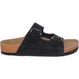Roy Jones Unisex Anatomik Terlik 7001 Mikrofiber Dış Materyal ile Ev Kullanımı için Konforlu - Siyah