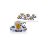 ROY KING Lamedore Lemons Serisi 6 lı Kahve Fincan Seti 125 cc 1JYC-306
