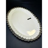 Roy King Line Silver Oval Sunum Tabak 39*27 - 39 x 27 cm