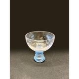 Roy King Mavi Ayaklı Kristal Cam 6'lı Kup/kase - 250 ml