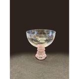 Roy King Pembe Ayaklı Kristal Cam Tekli Kup/kase - 250 ml