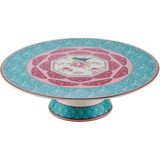 Roy King Qush Mavi Ayaklı Kek Servis Tabak 28X8CM - YOK - Çok Renkli