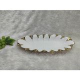 Roy King Royking Flora Gold Oval Derin Sunum Tabak 38*17*5 cm Sln 025 - 1,2 lt - Altın