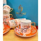Roy King Roykıng Milena 6 Lı Kahve Fincanı Bone Chına - Turuncu