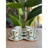 Roy King Royking Ravel 6 'lı Kahve Fincan Takımı Yeşil - 125 ml