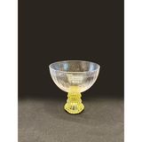 Roy King Sarı Ayaklı Kristal Cam Tekli Kup/kase - 250 ml