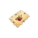 ROY KING Servis Tabağı Krem Gold Dikdörtgen Gül Desen Rose 31x22x4cm