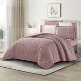 Roya Home Embossed Diamond 5 Parça Uyku Seti - Pembe