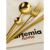 Royal 12 Parça Yemek Takımı | 6 Çatal 6 Kaşık | 18/10 Paslanmaz Çelik Gold Sofra Seti