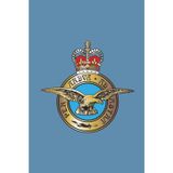Royal Air Force Notebook - RAF badge: 6"x9" matt RAF Blue paperback journal - 120 lined pages