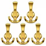 Royal Altın Portmanto Askılık 5 Adet Duvar Askısı Modern Vestiyer Dolap Askısı Metal Tasarım