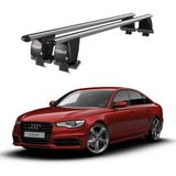 Royal Audi A6 (2018 ve Sonrası) Uyumlu Gri Kilitli Ara Atkı Port Bagaj Tavan Barı