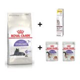 Royal Canin +7 Yaş Üzeri Kısırlaştırılmış Kedi Maması 1,5 Kg + 2 Adet RC Yaş Mama 85 gr + 20 gr GimCat Malt 3182550784566-01495