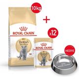 Royal Canin British Shorthair Kuru Kedi Maması 10KG +Yaş Mama 12*85+ Çelik M - Av Eti