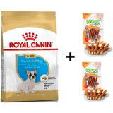 Royal Canin French Bulldog 3 kg Yavru Köpek Maması + 2x80 gr Wooc Ödül