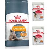 Royal Canin Hair Skin Care Tüy Güzelliği 4 kg Kedi Maması + Royal Canin 2 Adet Yaş Mama