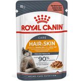 Royal Canin Hair & Skin Gravy Yetişkin Kedi Yaş Maması 12 x 85 gr - Alabalık