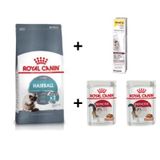 Royal Canin Hairball Care Kedi Maması 2 kg + 2 Adet RC Yaş Mama 85 gr + 20 gr GimCat Malt 3182550721400-01495