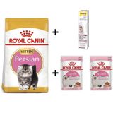 Royal Canin Kitten Persian Yavru Kedi Maması 2 kg + 2 Adet RC Yaş Mama 85 gr + 20 gr Gimcat Malt 3182550721219-01495
