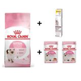 Royal Canin Kitten Yavru Kuru Kedi Maması 2 Kg + 2 Adet RC Yaş Mama 85 gr + 20 gr GimCat Malt 3182550702423-01495