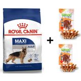 Royal Canin Maxi Adult 15 kg Köpek Maması + 2x80 gr Wooc Ödül