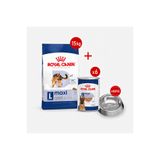 Royal Canin Maxi Adult - Kuru Köpek Maması 15 kg + Yaş Mama 6*410GR +Çelik Mama kabı