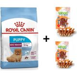 Royal Canin Mini Indoor Puppy 1.5 kg Köpek Maması + 2x80 gr Wooc Ödül