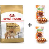 Royal Canin Pomeranian 1.5 kg Yetişkin Köpek Maması + 2x80 gr Wooc Ödül