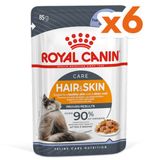 Royal Canin Pouch Jelly Hair Skin Hassas Tüylü 6x85 gr Kedi Maması
