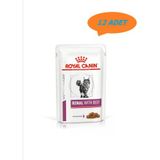Royal Canin Renal Etli / Sığır Etli Böbrek Hastalığı İçin Kedi Konserve / Poşet Mama (12 X 85 Gr Kutu)