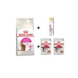 Royal Canin Savour Exigent Kuru Kedi Maması 2 kg, Royal Canin Instinctive Yaş Mama 2x85 gr, GimCat Malt Soft Extra 20 gr Combo Set