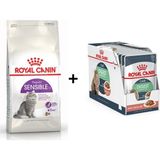 Royal Canin Sensible 33 15 kg Kuru Kedi Maması + 12x85 gr Digest Sensitive Konserve Kedi Maması