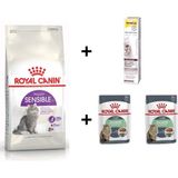 Royal Canin Sensible 33 2 kg Kuru Kedi Maması + 2x85 gr RC Yaş Mama + 20 gr GimCat Malt