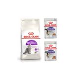 Royal Canin Sensible 33 Sindirim Hassasiyeti Kedi Kuru Mama 2 Kg + 2 Adet Sterilised Kısır Kedi Yaş Maması 85 Gr