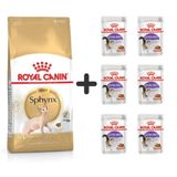 Royal Canin Sphynx Yetişkin Kedi Maması 2 kg + 6 Adet Yaş Mama 3182550758840-6