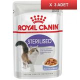 Royal Canin Sterilised Jelly Pouch Kısırlaştırılmış Yetişkin 3x85 gr Kedi Yaş Maması