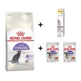 Royal Canin Sterilised Kısırlaştırılmış Kedi Maması 2 Kg + 2 Adet RC Yaş Mama 85 gr + 20 gr GimCat Malt 3182550737593-01495