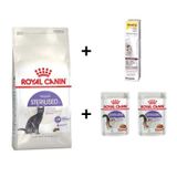 Royal Canin Sterilised Kısırlaştırılmış Kedi Maması 4 Kg + 2 Adet RC Yaş Mama 85 gr + 20 gr GimCat Malt 3182550737616-01495