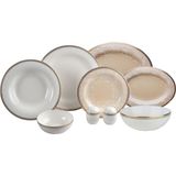Royal Canterbury Milada Gold 55 Parça Bone China Yemek Takımı - Standart