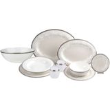 Royal Canterbury Milada Platinum 55 Parça Bone China Yemek Takımı - Standart