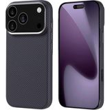 Royal Case iPhone 17 Pro Kılıf Karbon Görünümlü Ince Hafif Esnek Yapılı Şık Sert Silikon Kapak Ryc/nekst - Siyah