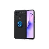 Royal Case Oppo A15 Kılıf Yüzüğü Stant ve Araç Tutucu Olabilen Şık Esnek Premium Silikon Kapak Ryc/ravel - Siyah - Mavi