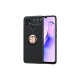 Royal Case Oppo A15S Kılıf Yüzüğü Stant ve Araç Tutucu Olabilen Şık Esnek Premium Silikon Kapak Ryc/ravel - Siyah - Rose