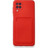 Royal Case Samsung Galaxy M12 Kılıf Kart Hazneli Silikon Kapak Ryc/kelvin - Kırmızı