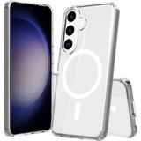 Royal Case Samsung Galaxy S24 Plus Sert Şeffaf Magsafe Magsafe Silikon Kapak ve 9h Ekran Koruyucu Seti Ryc/embos+Cam