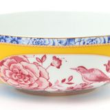Royal Çiçek Desenli Sarı 17 cm Kase