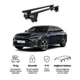 Royal Citroen C5 (2021 ve Sonrası) Uyumlu Siyah Kilitli Ara Atkı Port Bagaj Tavan Barı
