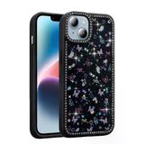 Royal Cover İphone 14 Kılıf Simli Şeffaf Mini Figürlü Ve Kenarları Taşlı Silikon Kapak Rcv/Azra