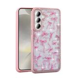 Royal Cover Samsung Galaxy A55 Kılıf Simli Şeffaf Mini Figürlü Ve Kenarları Taşlı Silikon Kapak Rcv/Azra